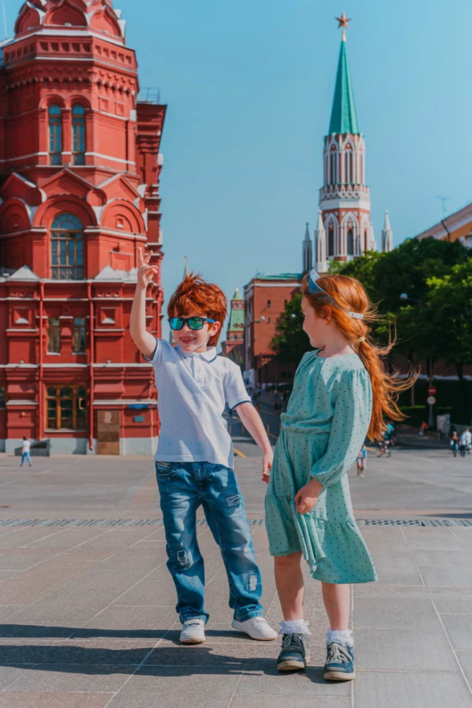 Red children on the Red Square